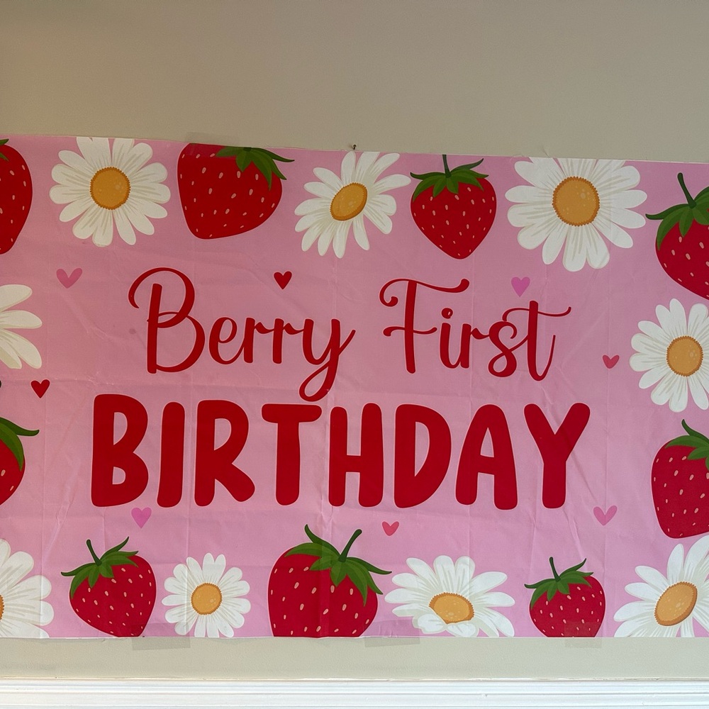 Berry First Birthday Decor - Picture 3 of 8